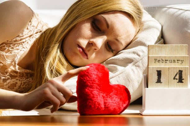 istock Sad woman on Valentines day 1313965837