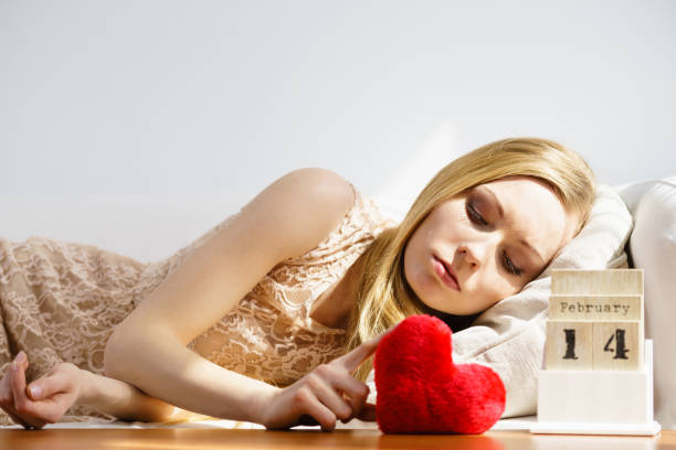 istock Sad woman on Valentines day 1313966031