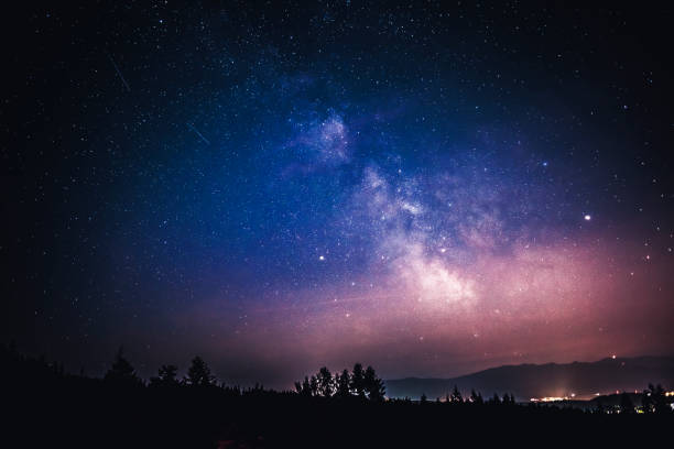 istock Milky Way over the forest 1313970622