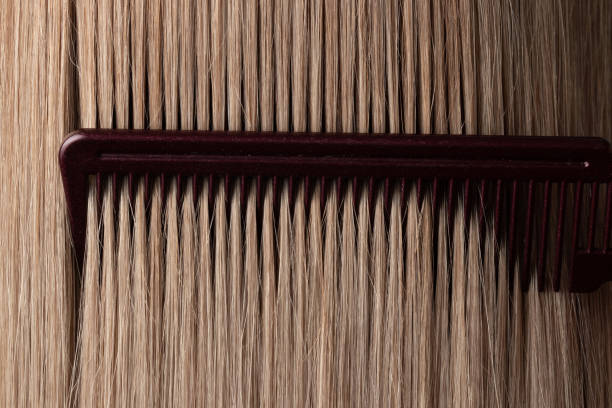 istock Blond hair with a comb close-up 1313970753