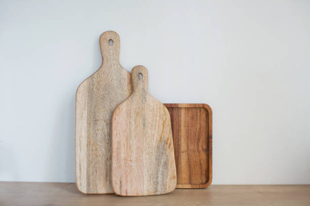 istock Various wooden cutting boards on kitchen 1313971791