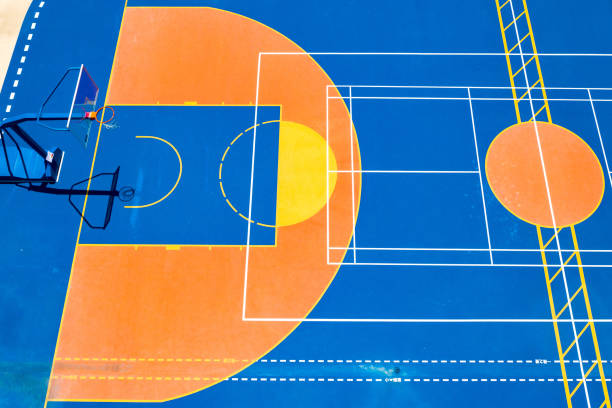 istock Blue sports court 1313980503