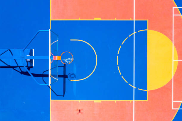 istock Blue sports court 1313980803