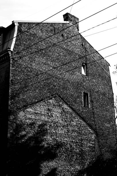 Brick apartment block in London
