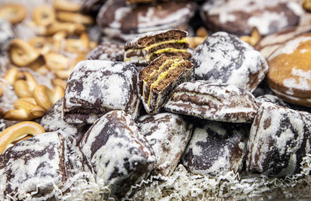 istock gingerbread with fruit and cream filling, drying, bagels 1313987504