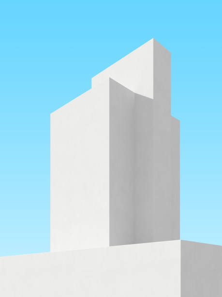 3D illustration of abstract architecture background, Minimal architectural poster.