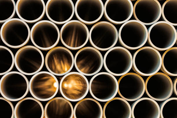 istock Close-up PVC round tubes 1313988415