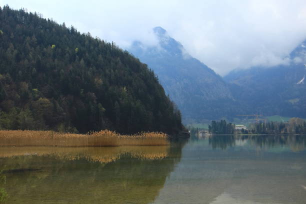 istock Beautiful spring landscape at St. Wolfgang lake in Austria. 1313993021