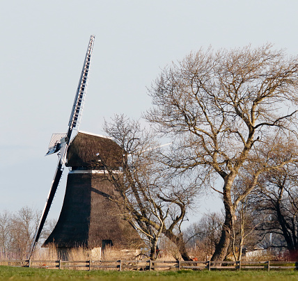 This Windmill is photographed in the Province of Friesland (the Netherlands) in Spring 2021.