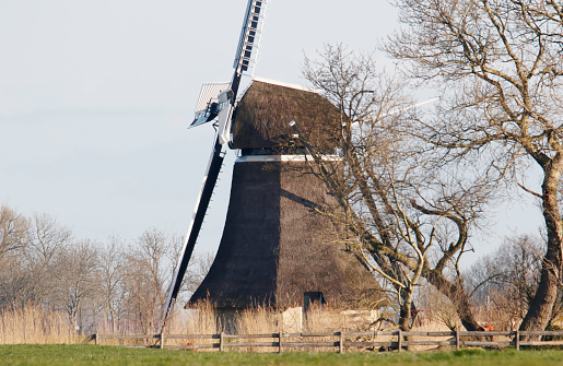This Windmill is photographed in the Province of Friesland (the Netherlands) in Spring 2021.