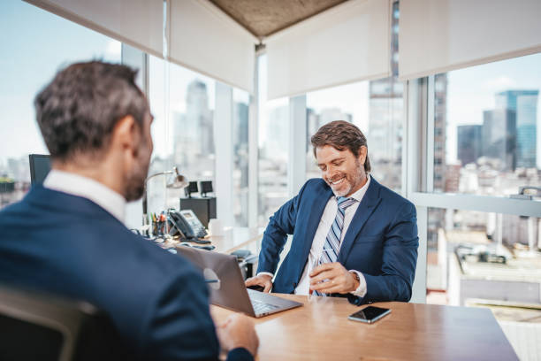 istock Mature financial experts on business meeting 1313995406