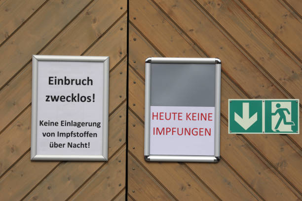 istock signs at an vaccination centre 1313995583