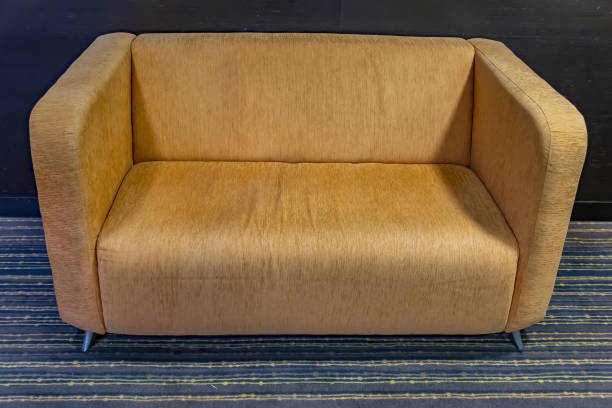 istock Soft orange sofa for home, office or hotel 1313998383