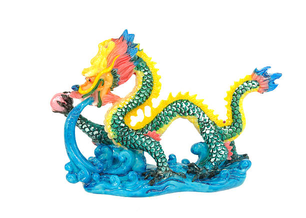 istock Chinese dragon on red background 131399895
