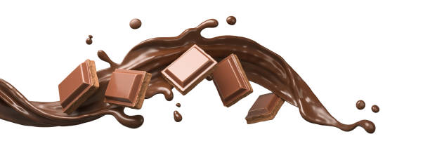 istock dark chocolate bar with chocolate cream 1314004428