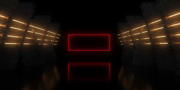 istock 3D abstract background with neon lights. neon tunnel .space construction . 3d illustration 1314004802