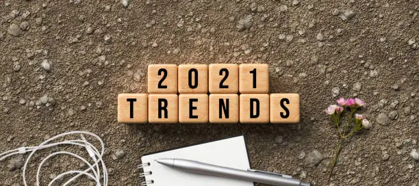 Photo of Concept for 2021 Trends in a panorama banner