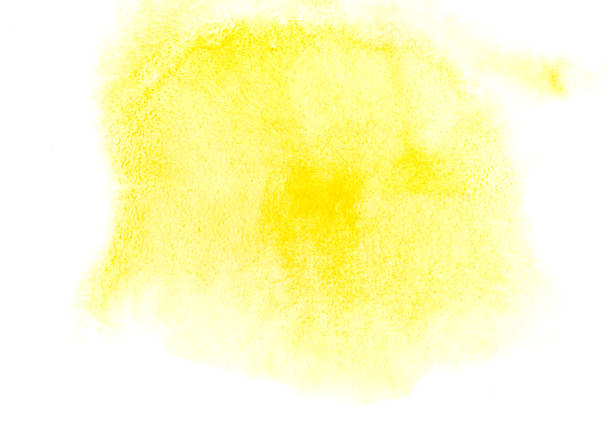 istock Abstract yellow ink splash on white background. Papet texture watercolor paint template, canvas. Hand-drawn illustration. 1314013665