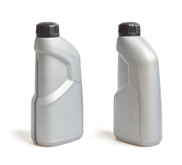 istock Plastic gray canister for engine oil,  isolated 1314016480