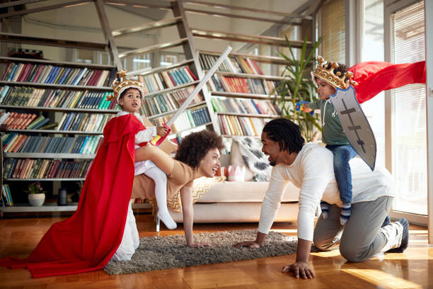 istock Happy afro american family playing 1314018225