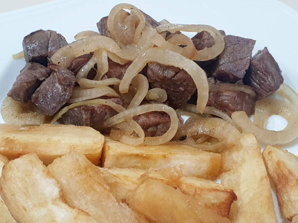 istock Carne de sol with fried manioc 1314026975