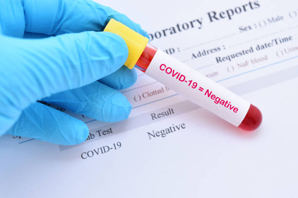 istock COVID-19 negative result with blood sample tube 1314030980