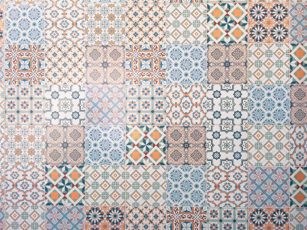istock Vintage Islamic and European style repeated tiles wall paper collage and pattern 1314031380