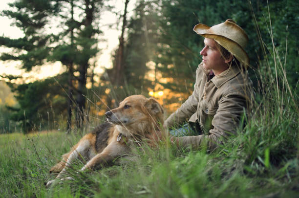 istock Cowboy and his dog 1314032565