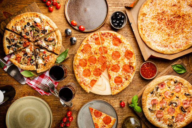istock Different tipes of pizza 1314034332
