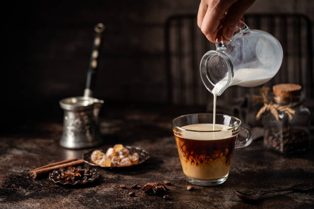 istock Coffee in a glass with cream 1314035096
