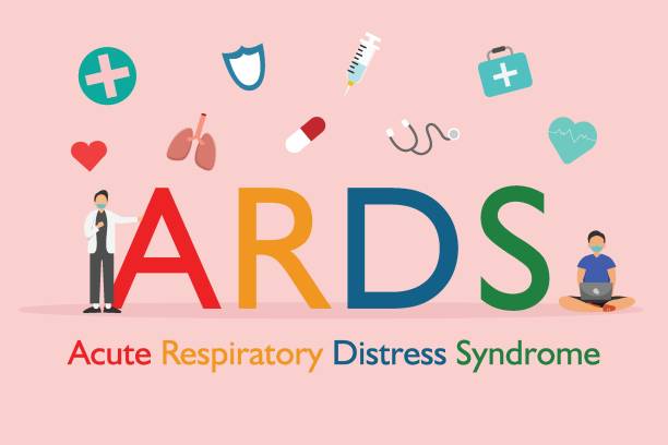 ilustrações de stock, clip art, desenhos animados e ícones de acute respiratory distress syndrome ards 2d flat vector - ângulo agudo