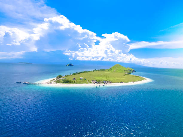 istock Isolated Island with clear sky 1314037547