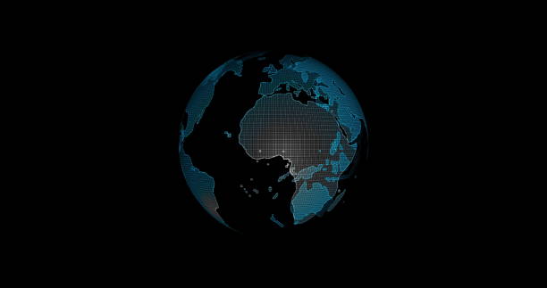 istock Digital earth rotating,Concept 3d animation social future technology abstract business scientific global network,animation digital grid data communication technology background 1314040058