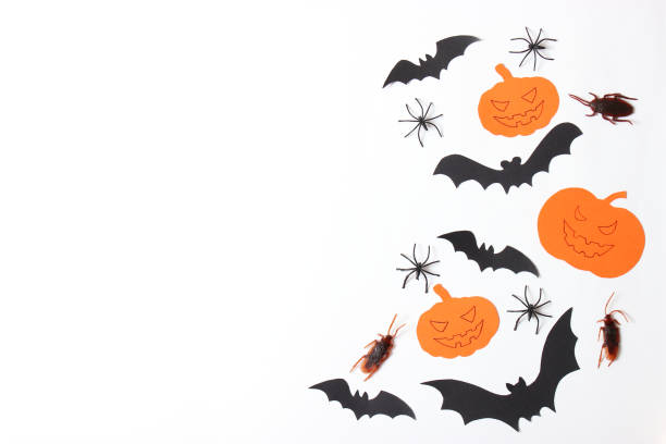 istock Halloween holiday background top view. Place for text 1314044015