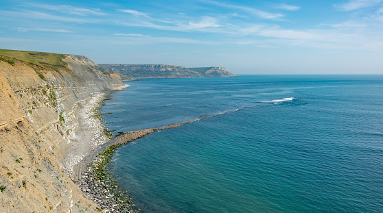 The Undercliff walk, a footpath in Peacehaven, East Sussex, England