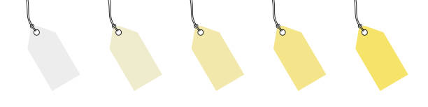 istock Price tags icons. Paper labels set. Yellow template tag icons. Vector illustration 1314047061