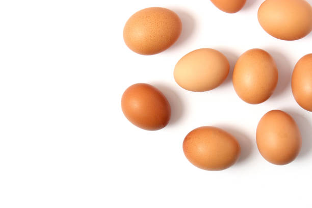 istock chicken eggs on the table. Farm products, natural eggs. 1314049344