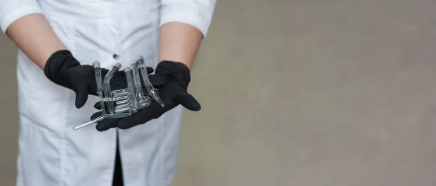 istock beautician doctor in black gloves holds darsonval tips 1314054020