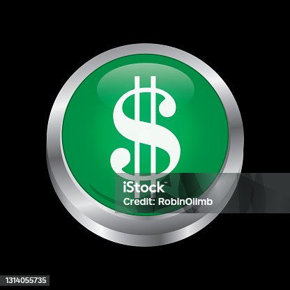 istock Green Dollar Sign Button 1314055735