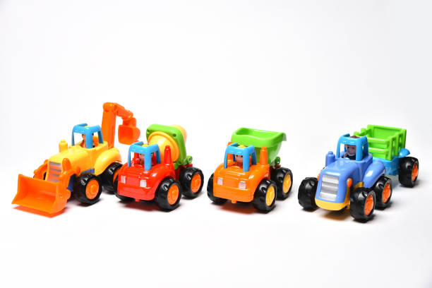 istock Toy construction machines, industrial vehicle, car and tractor 1314059363