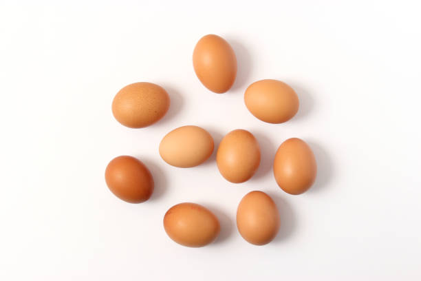 istock chicken eggs on the table. Farm products, natural eggs. 1314064318