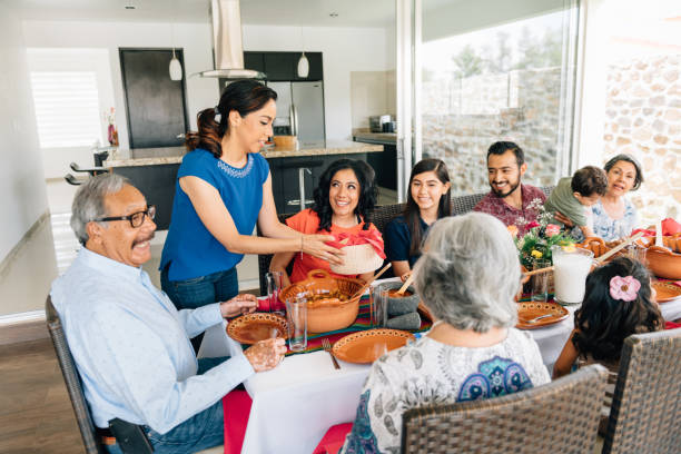 istock Multi-generation family eating together outdoors 1314068022