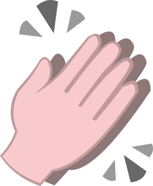 ilustrações de stock, clip art, desenhos animados e ícones de vector illustration of clapping hands emoticon - clapping applauding gratitude human hand