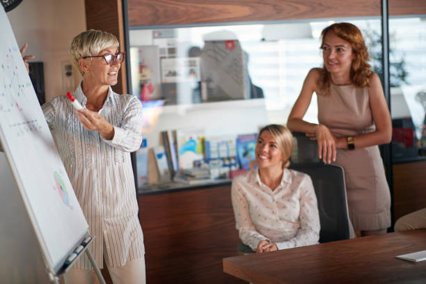 istock Happy female colleagues team on a meeting 1314068939
