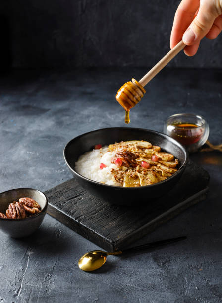 istock Rice porridge with honey 1314070523