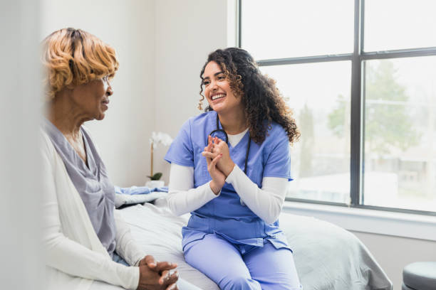 istock Cheerful nurse is proud of patient's progress 1314076168