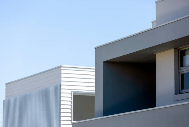 istock Closeup new, modern house, background with copy space 1314078583