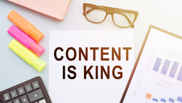 istock Content is King - written on white paper with pencil on table,Digital Business concept 1314079695