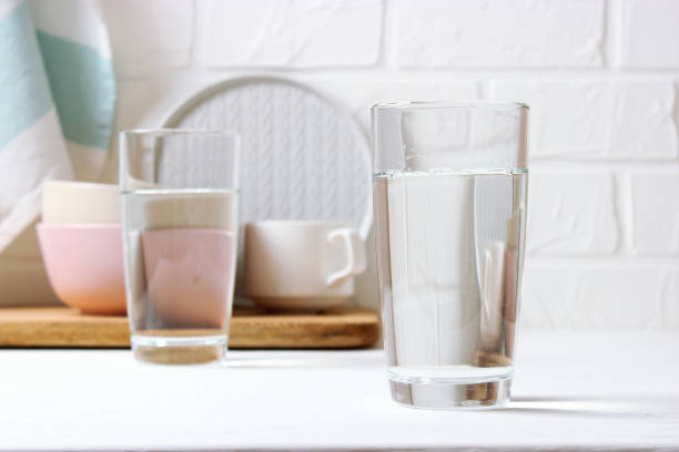 istock clear water in a glass. Purified water. 1314089687