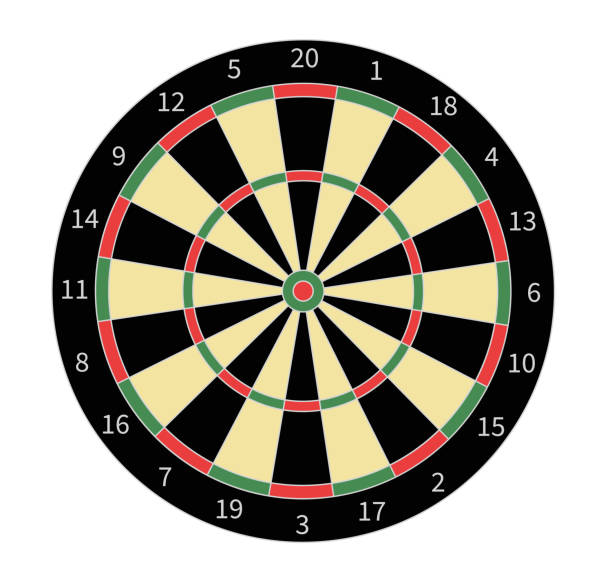 istock A graphic illustration of a dartboard  with numbered sectors for use as a web decoration, icon or logo 1314092261